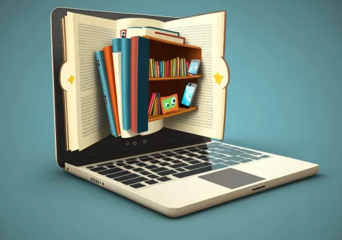 idea-online-schooling-composite-open-book-human-s-laptop-smartphone